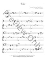 Center piano sheet music cover